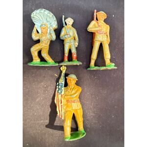Barclay Manoil Vintage 1930’s Lead Toy Soldier Lot Of 4 Some Rare Ones! C24/2
